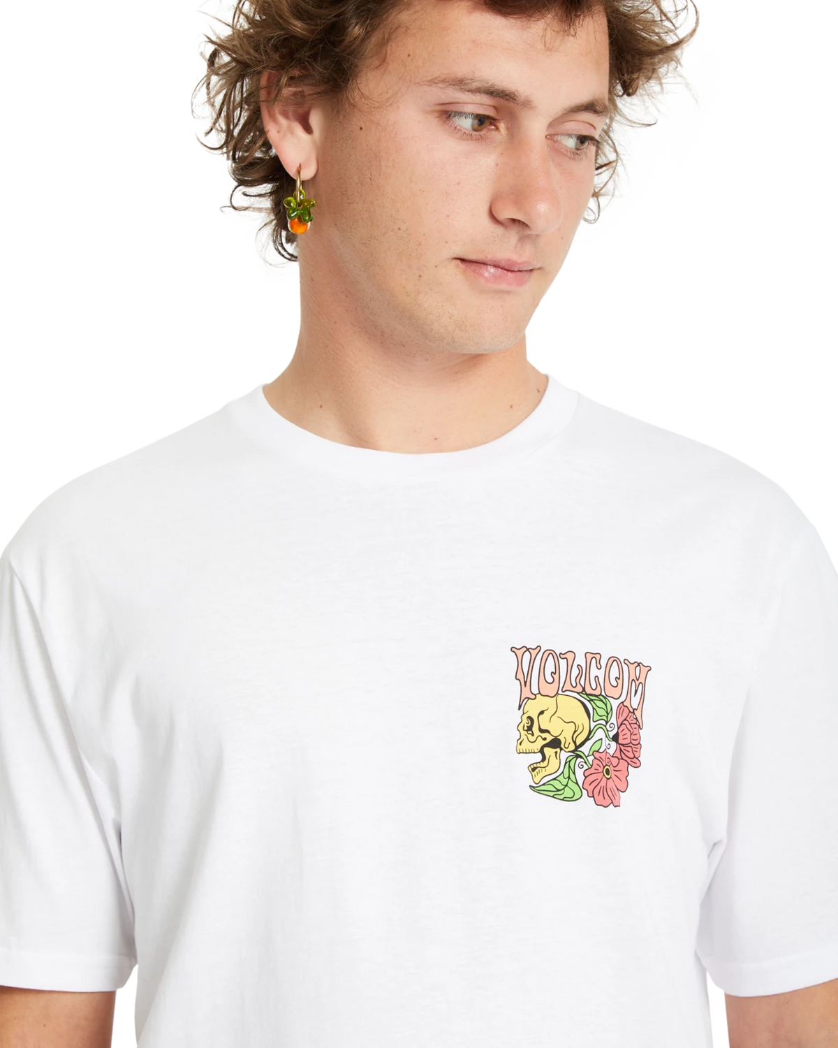 Volcom TOOFLOW BSC SST camiseta manga corta hombre detail 5 | White