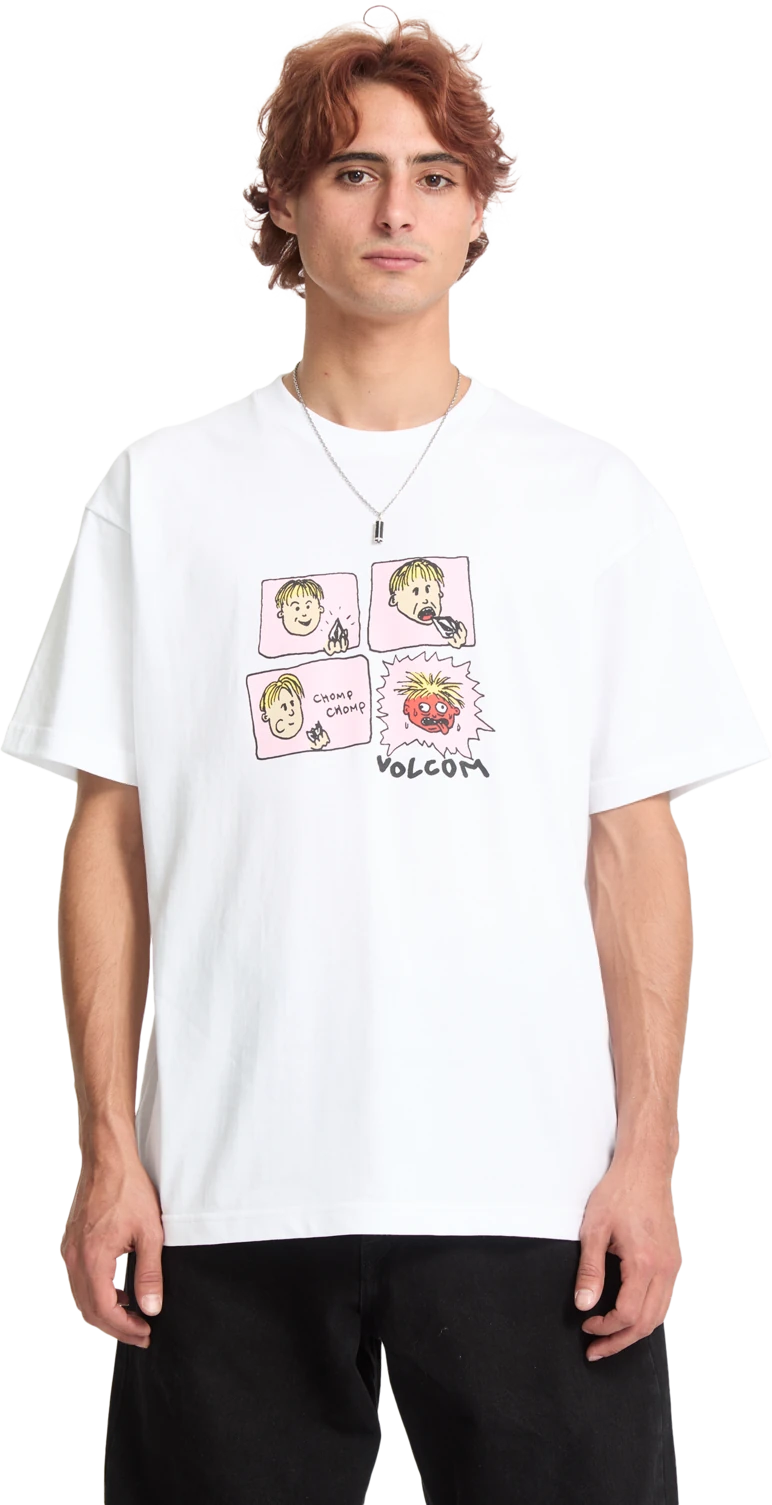 Volcom Chomp Chomp camiseta manga corta hombre | White