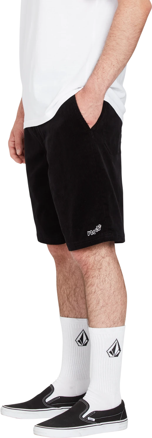 Volcom Outer Spaced Short 21 elastic waist short hombre detail 4 | Black Combo