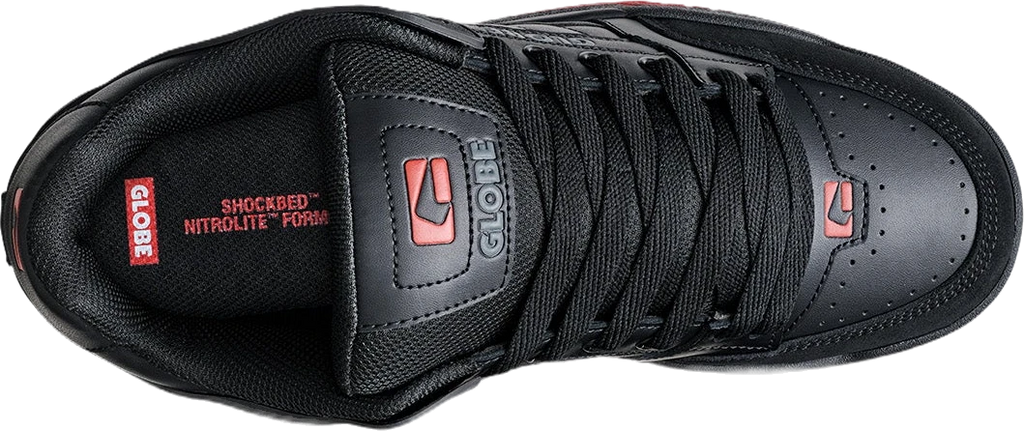 Globe Tilt calzado hombre detail 3 | Black/Red/Charcoal