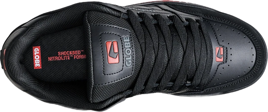Globe Tilt calzado hombre detail 3 | Black/Red/Charcoal