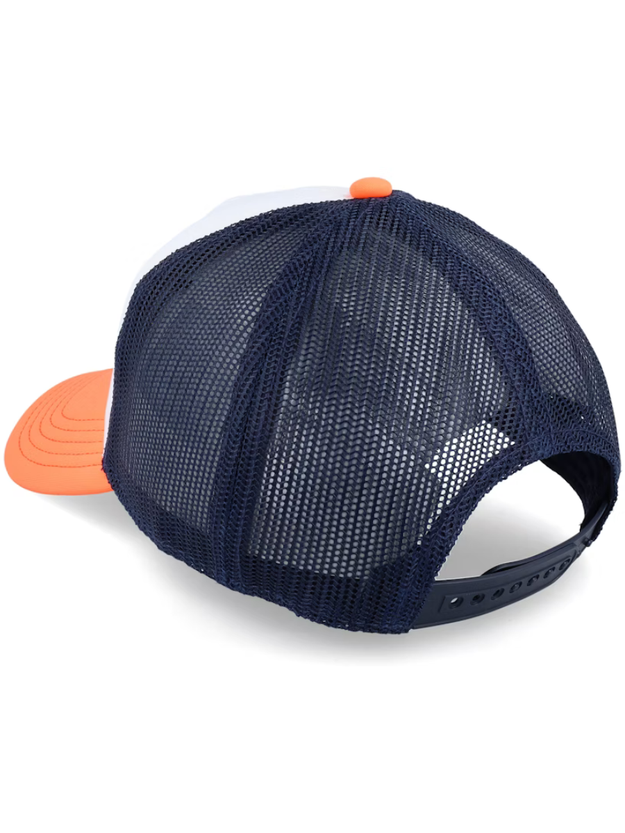 Cappellino da camionista American Needle Great Lakes Valin - Bianco/Blu scuro/Arancio chiaro