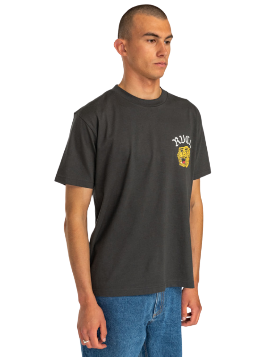 RVCA Wild Cat T-Shirt - Pirate Black | surfdevils.com