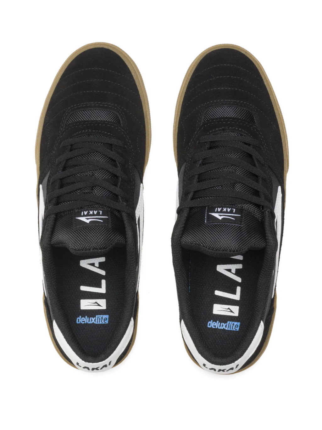 Chaussures de skate Lakai Cambridge en daim noir/gomme