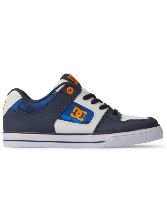 DC Shoes Youth Pure Elastic Skateschuhe – Shandy Blau/Orange