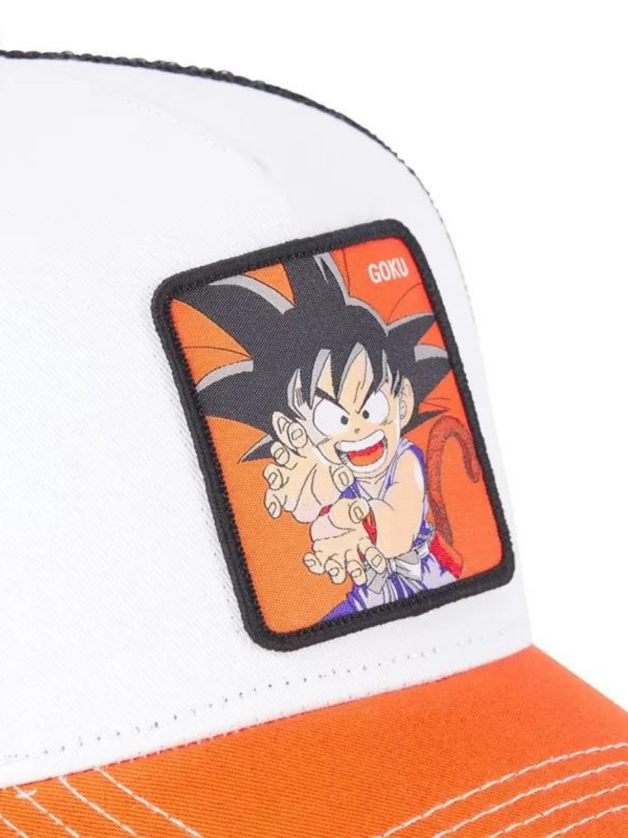 Casquette Trucker Capslab x Dragon Ball (Goku) - Noir/Blanc/Orange