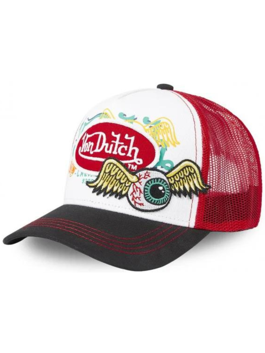 Von Dutch - Flying Eyes Trucker Cap - White / Red