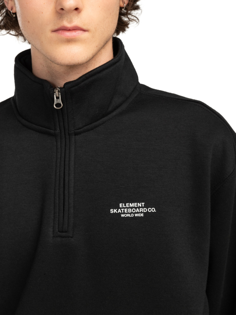 Element Cornell Skate Co Zip Sweatshirt - Flint Black