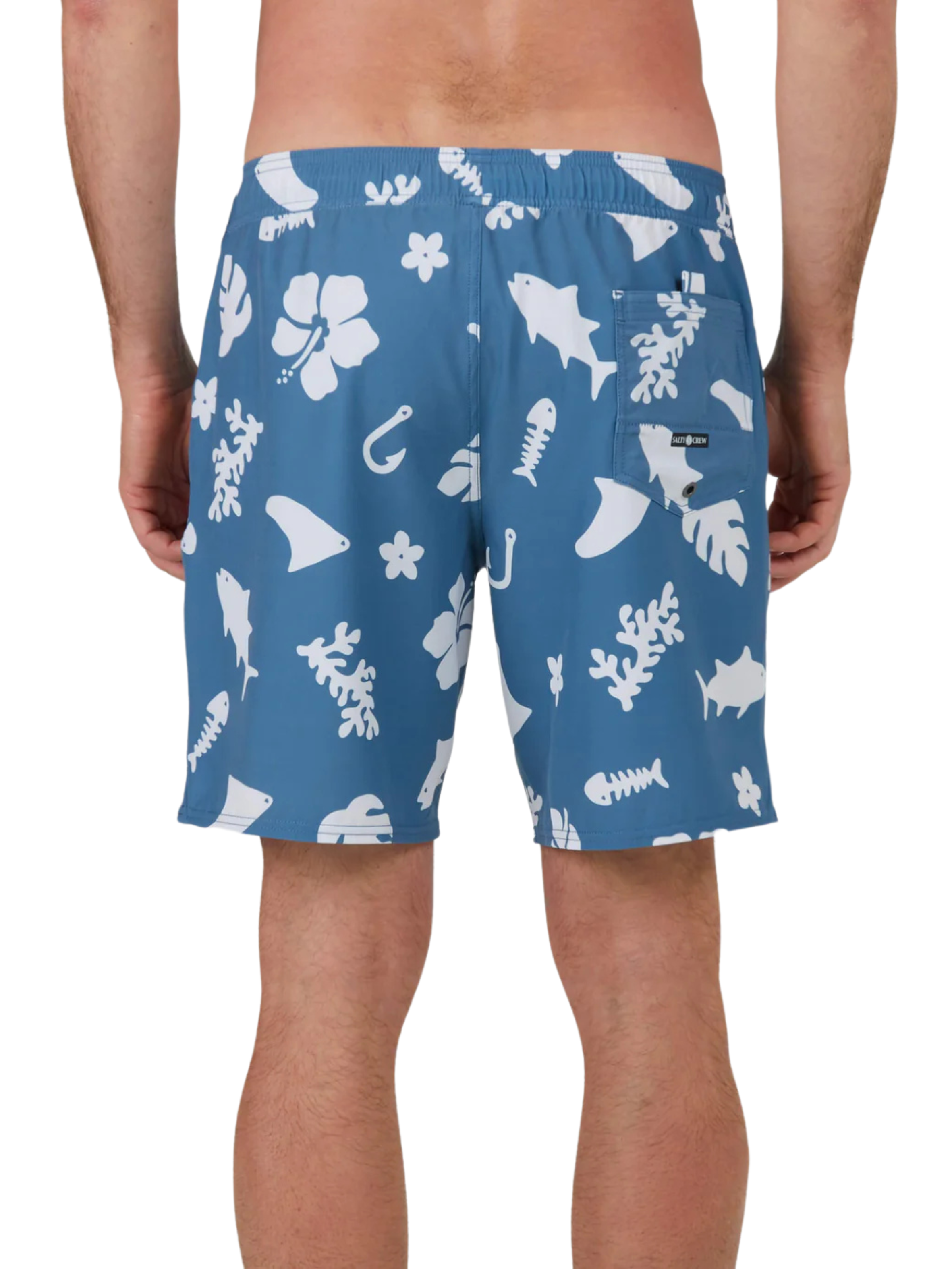 Salty Crew Lowtide Elastic Badehose Schiefer/Wei 