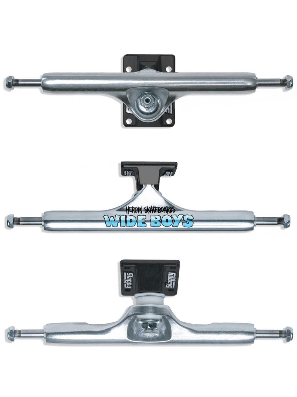 Trucks de Skate ST1 Hollow Wide Boy 11.0 Polished/Black (Lot de 2)
