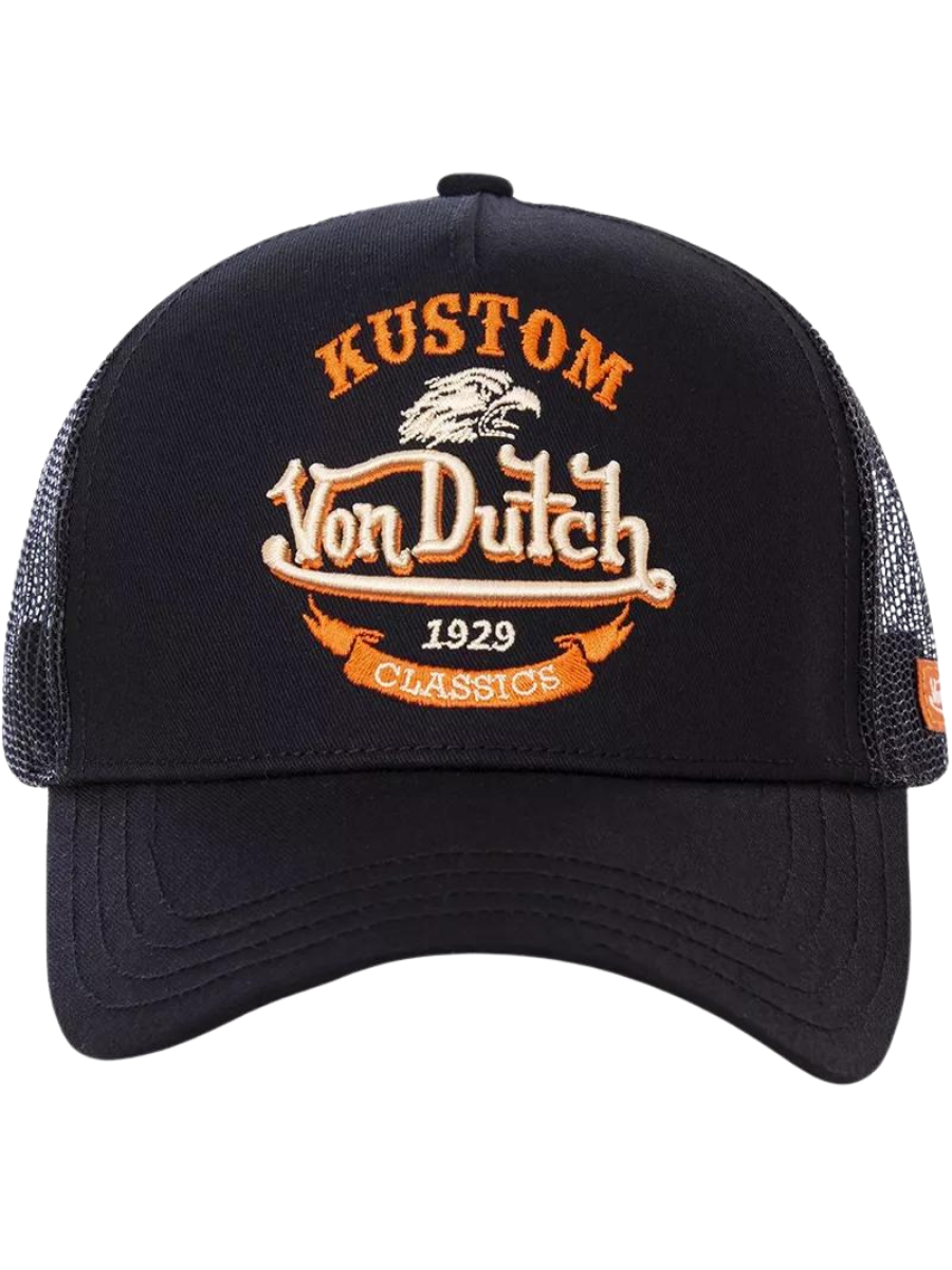 Von Dutch Eagle Kustom Classic Trucker-Kappe – Schwarz