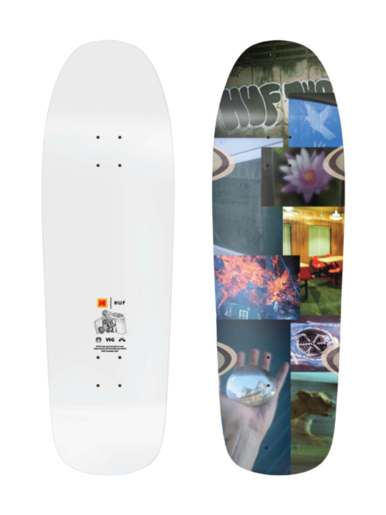 HUF x Kodak Collage Filmer 9.8" Cruiser Prancha de skate