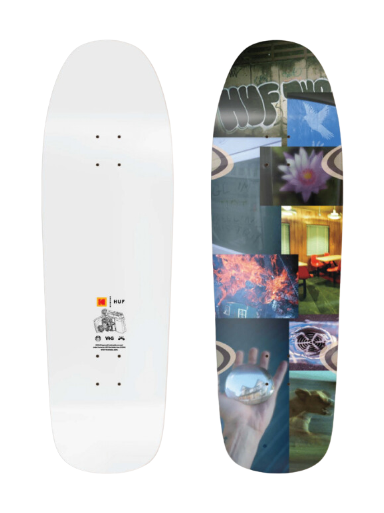 HUF x Kodak Collage Filmer 9.8" Cruiser Skateboard Deck