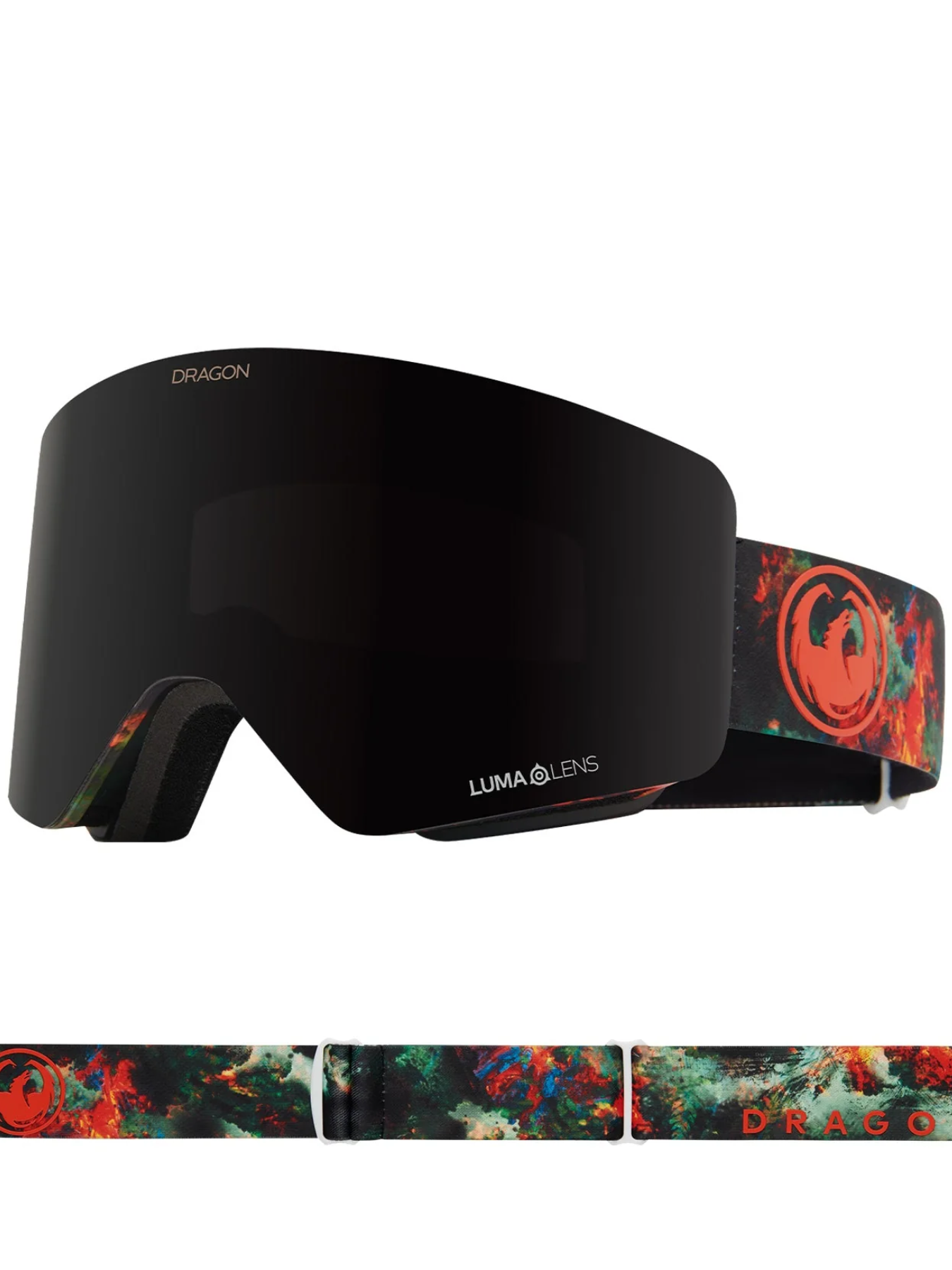 Occhiali da neve Dragon R1 OTG - Predator Lumalens Midnight e Lumalens Rose Lens