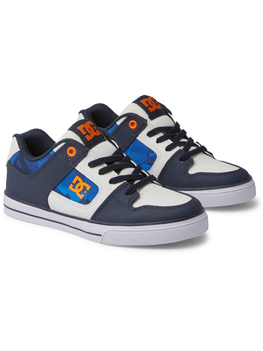 DC Shoes Youth Pure Elastic Skateschuhe – Shandy Blau/Orange