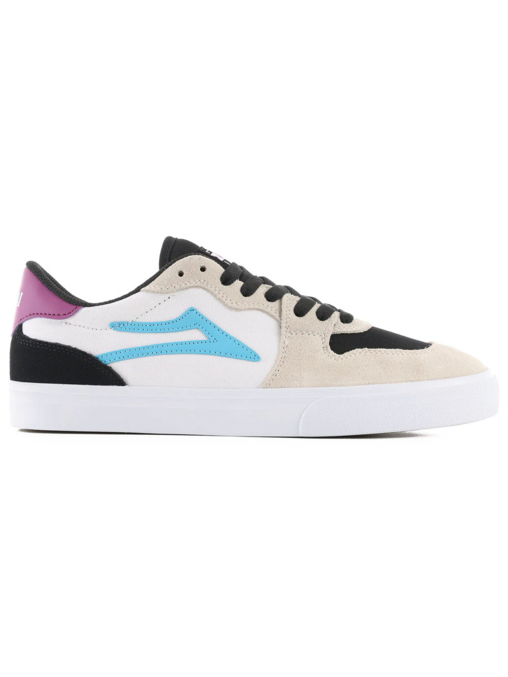 Lakai York Sneakers – Weiß/Schwarzes Wildleder