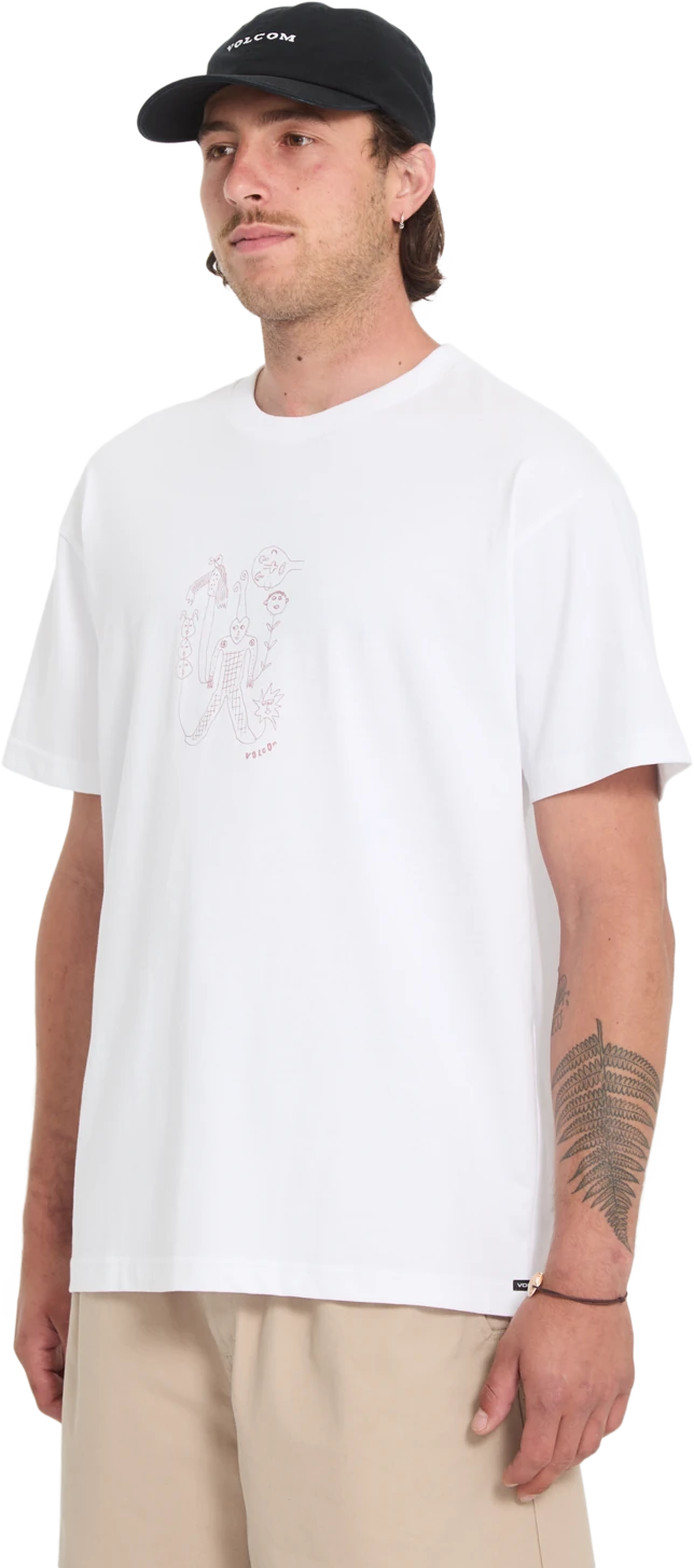 Volcom NOWHERE SST camiseta manga corta hombre detail 2 | White