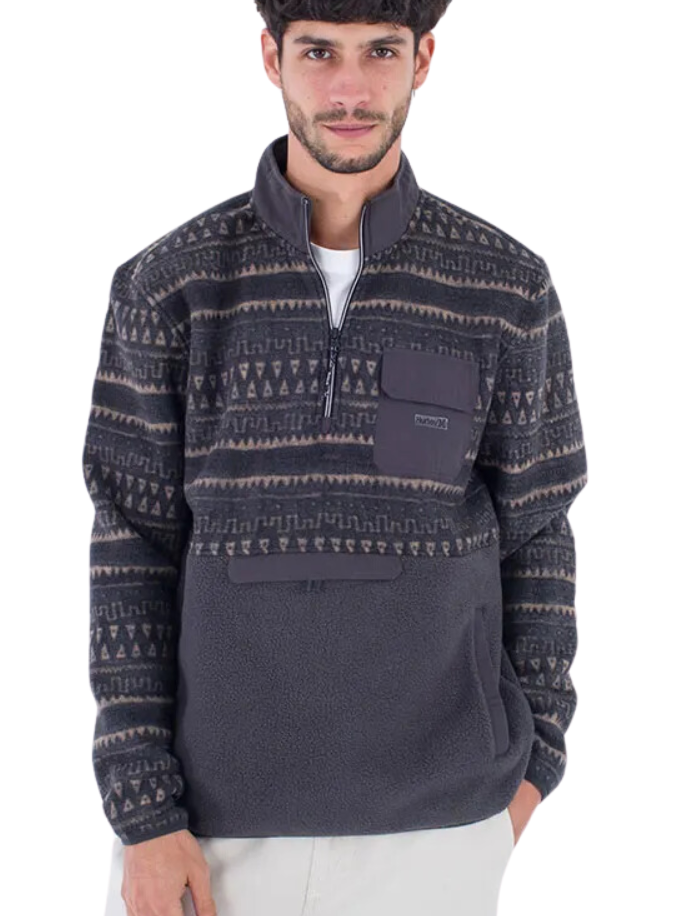 Forro Polar con cremallera 1/4 - Hurley Burrito Sherpa Track - Black | Meistverkaufte Produkte | Neue Produkte | Neueste Produkte | Sammlung_Zalando | Snowboard-Shop | Snowboard-Sweatshirts | surfdevils.com