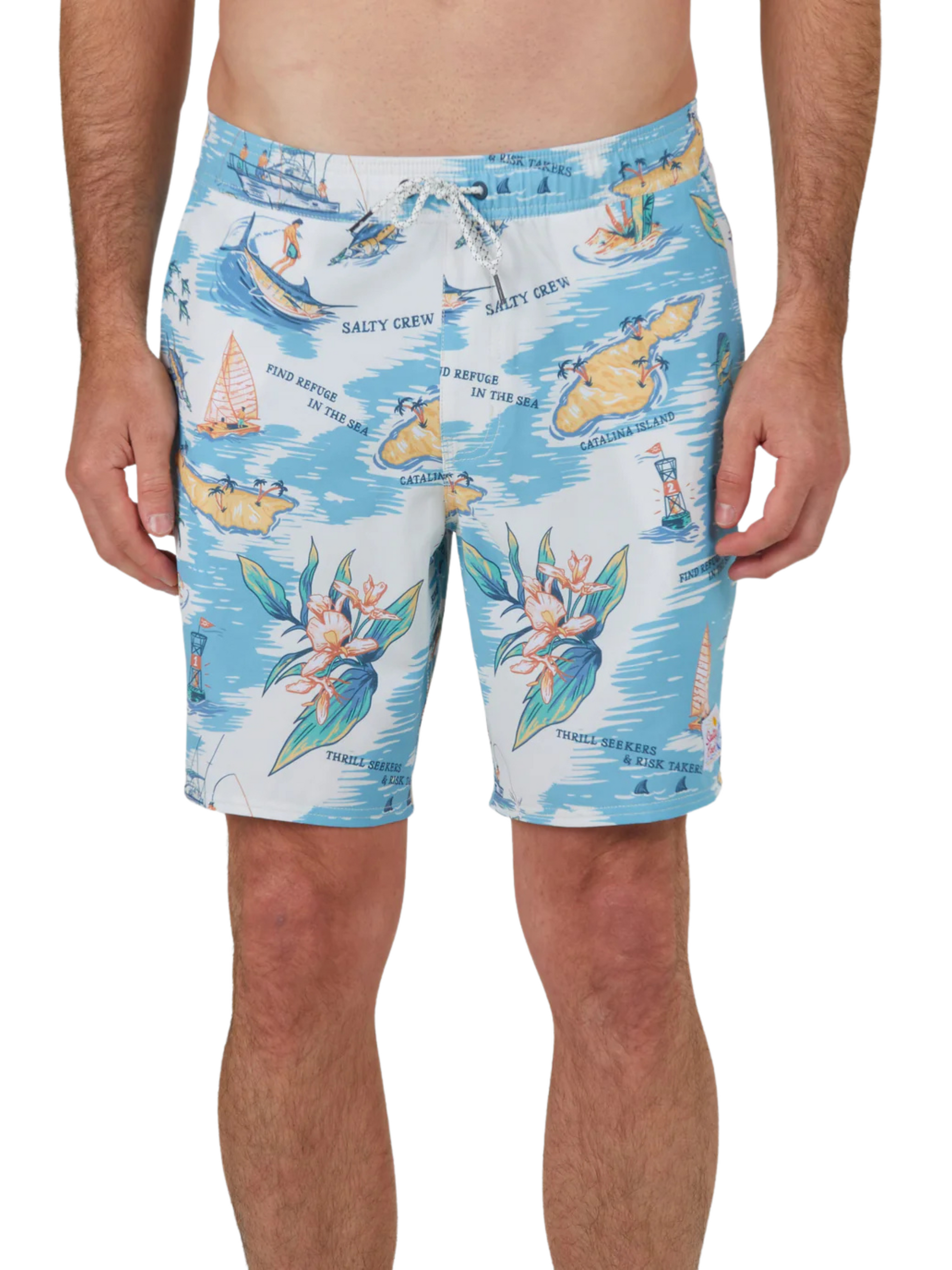 Salty Crew Salty Island Elastic Badeanzug Off White