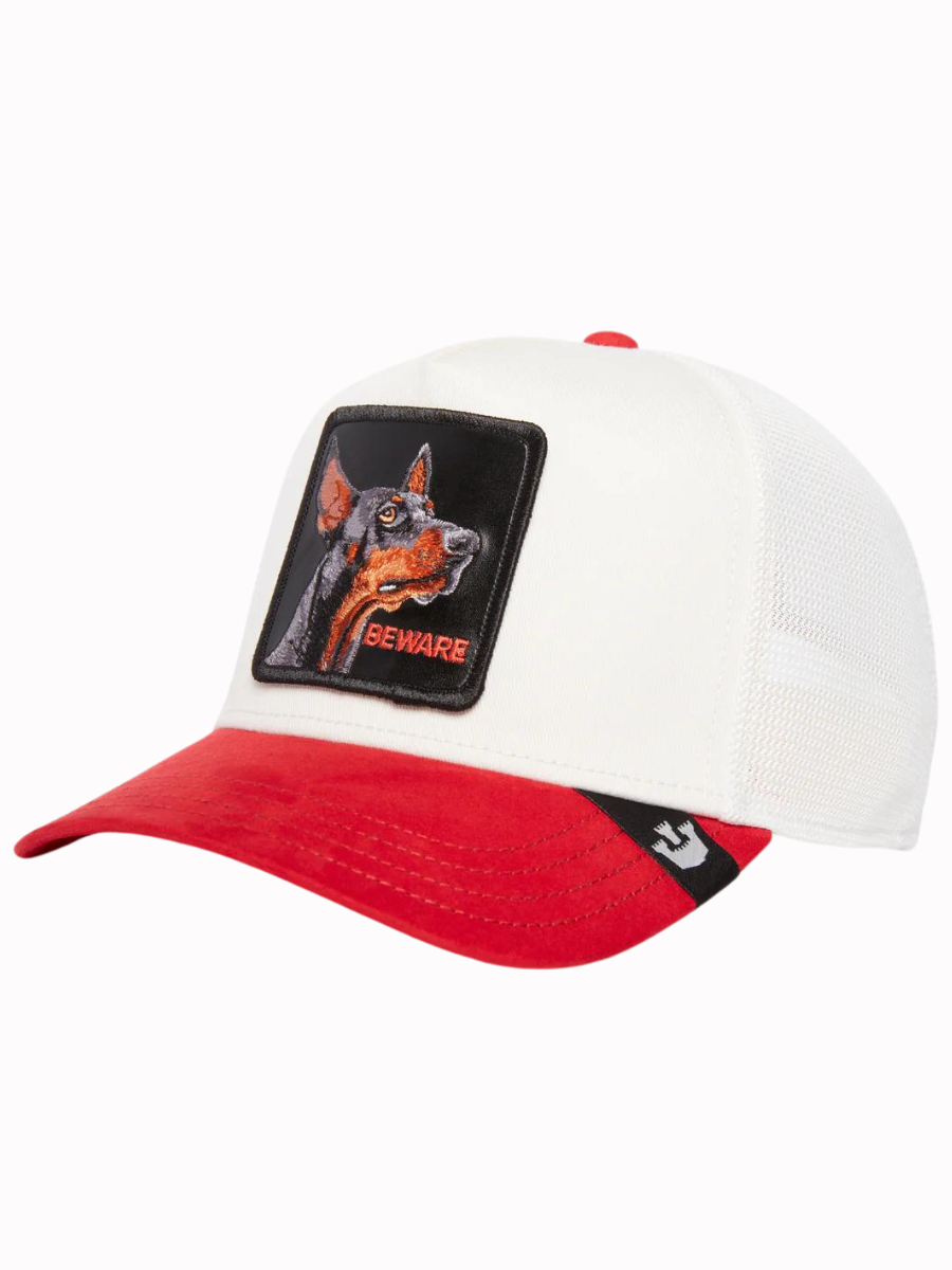 Casquette Trucker Doberman en Daim Goorin Bros (Attention) - Rouge