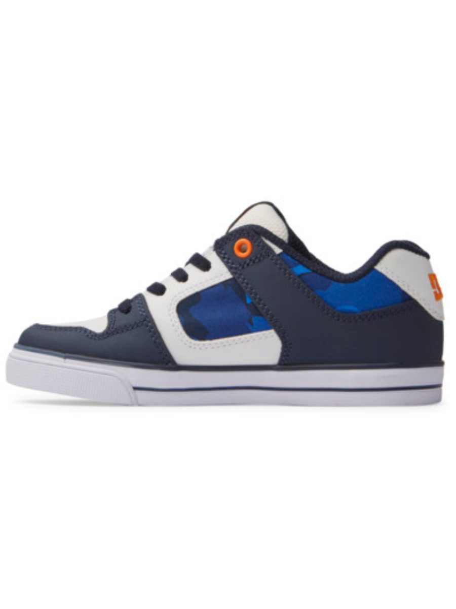 DC Shoes Youth Pure Elastic Skateschuhe – Shandy Blau/Orange