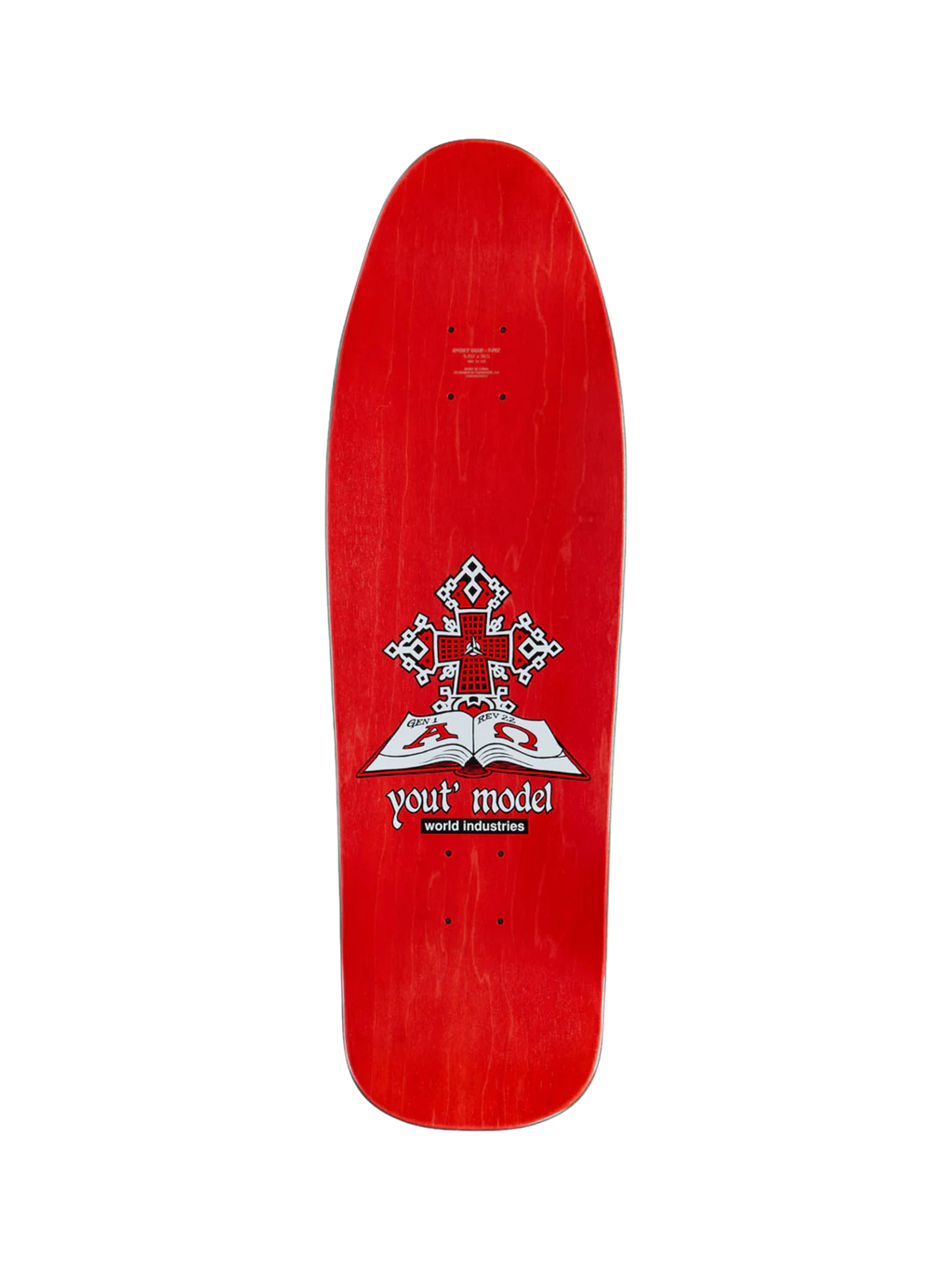 Skateboard-Deck World Industries Jeff Hartsel Yout Model - White | 9.38"