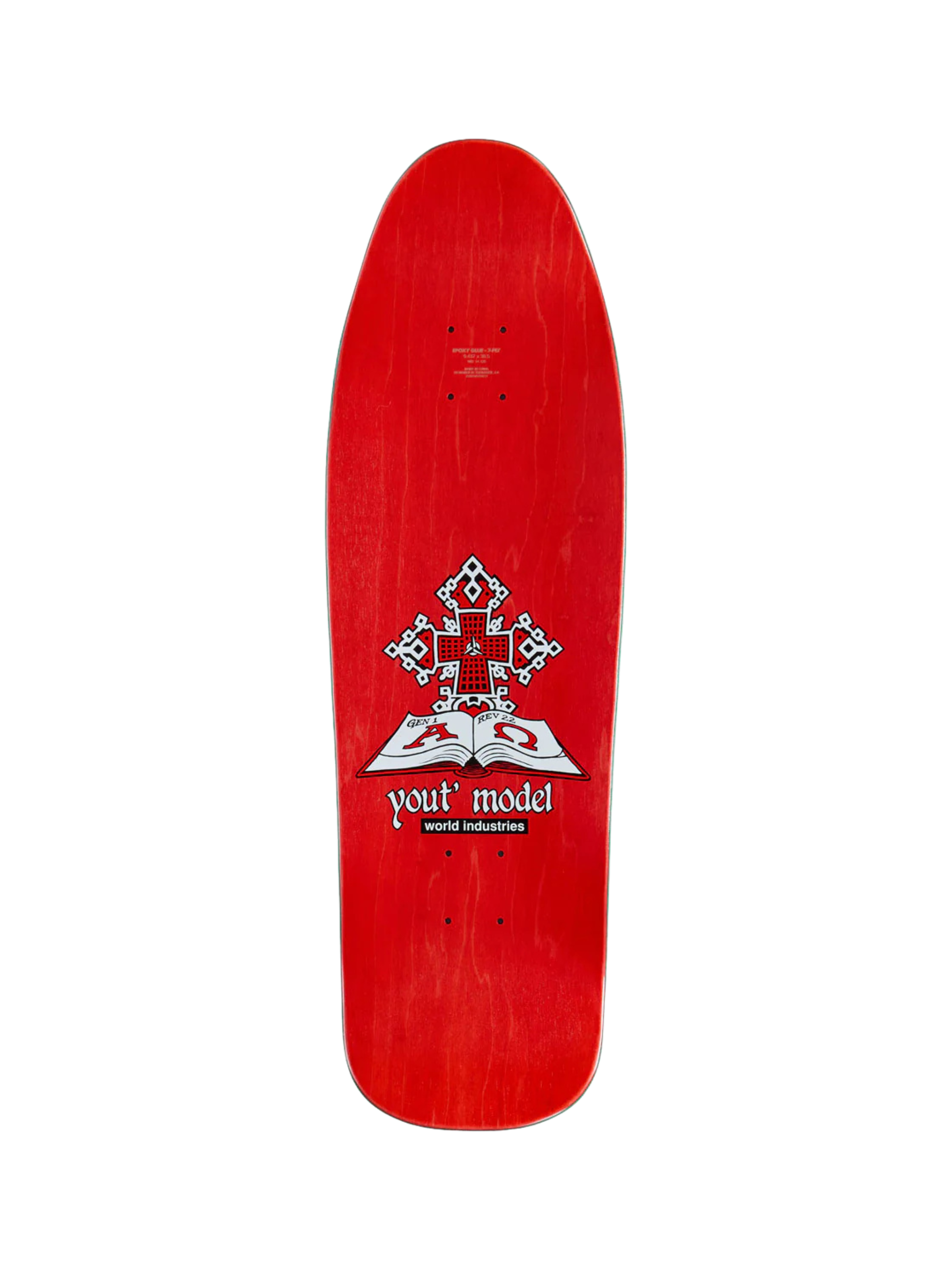 Skateboard-Deck World Industries Jeff Hartsel Yout Model - White | 9.38"