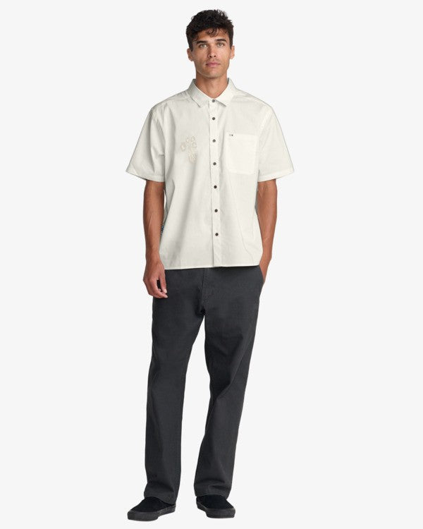 Rvca RVCA Alohana Camisa Manga Corta Beige Hombre camisas hombre detail 4 | Beige