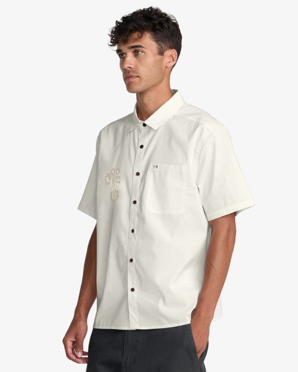 Rvca RVCA Alohana Camisa Manga Corta Beige Hombre camisas hombre detail 3 | Beige