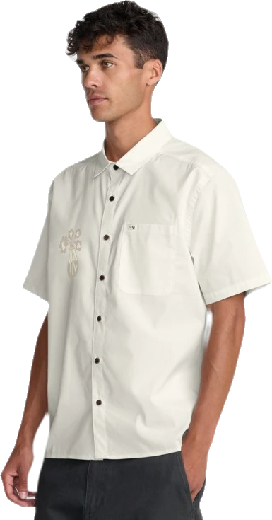 Rvca RVCA Alohana Camisa Manga Corta Beige Hombre camisas hombre detail 3 | Beige