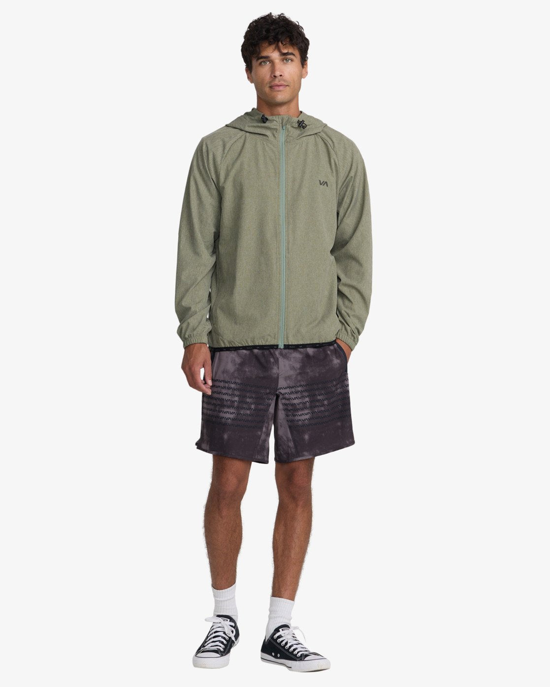 Rvca Yogger III Chaqueta con capucha Verde Hombre chaquetas y abrigos hombre detail 4 | Verde