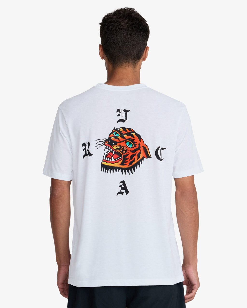 Rvca RVCA Kaleb Tiger Camiseta Blanco Hombre camiseta manga corta hombre detail 1 | Blanco