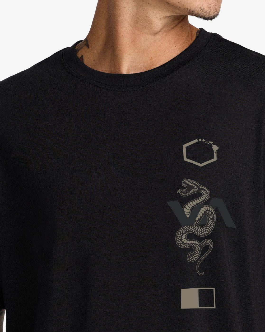 Rvca RVCA Baroon Venom Camiseta Negro Hombre camiseta manga corta hombre detail 2 | Negro