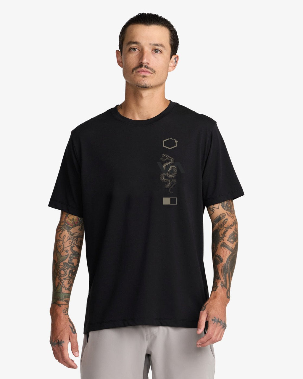 Rvca RVCA Baroon Venom Camiseta Negro Hombre camiseta manga corta hombre | Negro