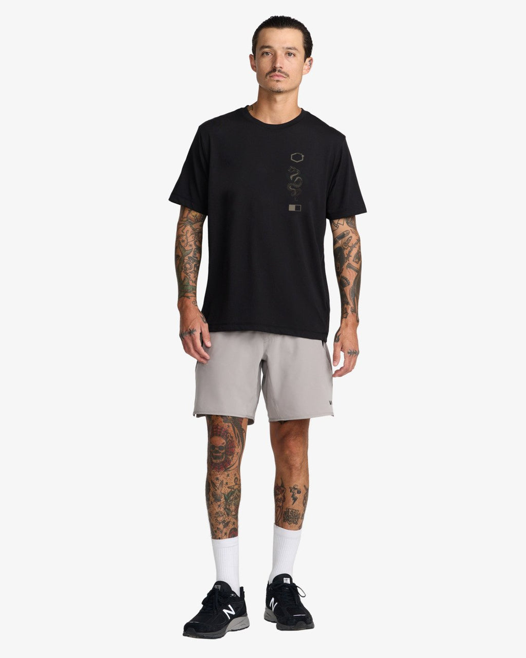 Rvca RVCA Baroon Venom Camiseta Negro Hombre camiseta manga corta hombre detail 4 | Negro