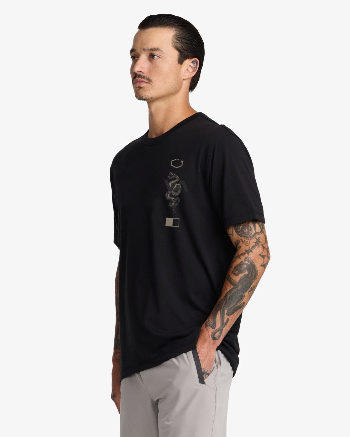 Rvca RVCA Baroon Venom Camiseta Negro Hombre camiseta manga corta hombre detail 3 | Negro