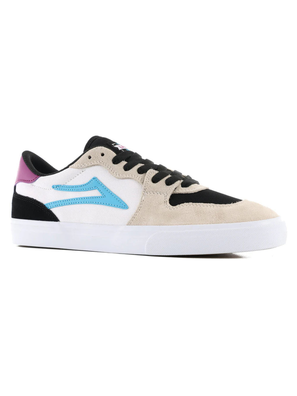 Lakai York Sneakers – Weiß/Schwarzes Wildleder