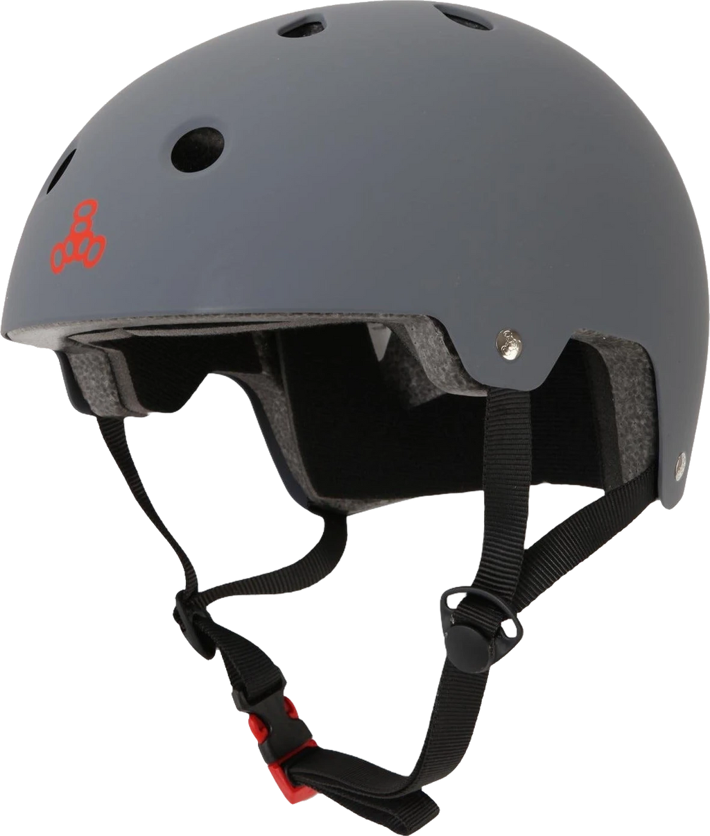 Triple 8 Triple 8 Certified Helmet SS Gun Matte Rubber cascos para skateboard | Gun Matte Rubber
