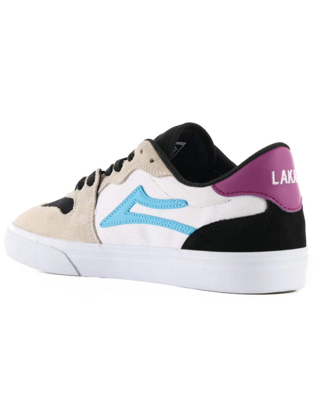 Lakai York Sneakers – Weiß/Schwarzes Wildleder