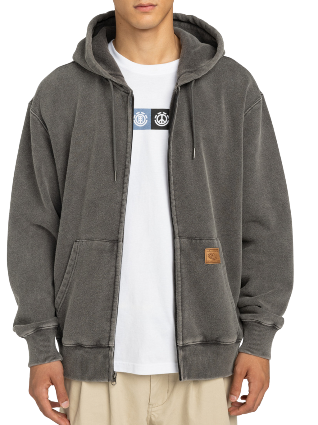 Element Cargo Zip Hoodie | Off Black