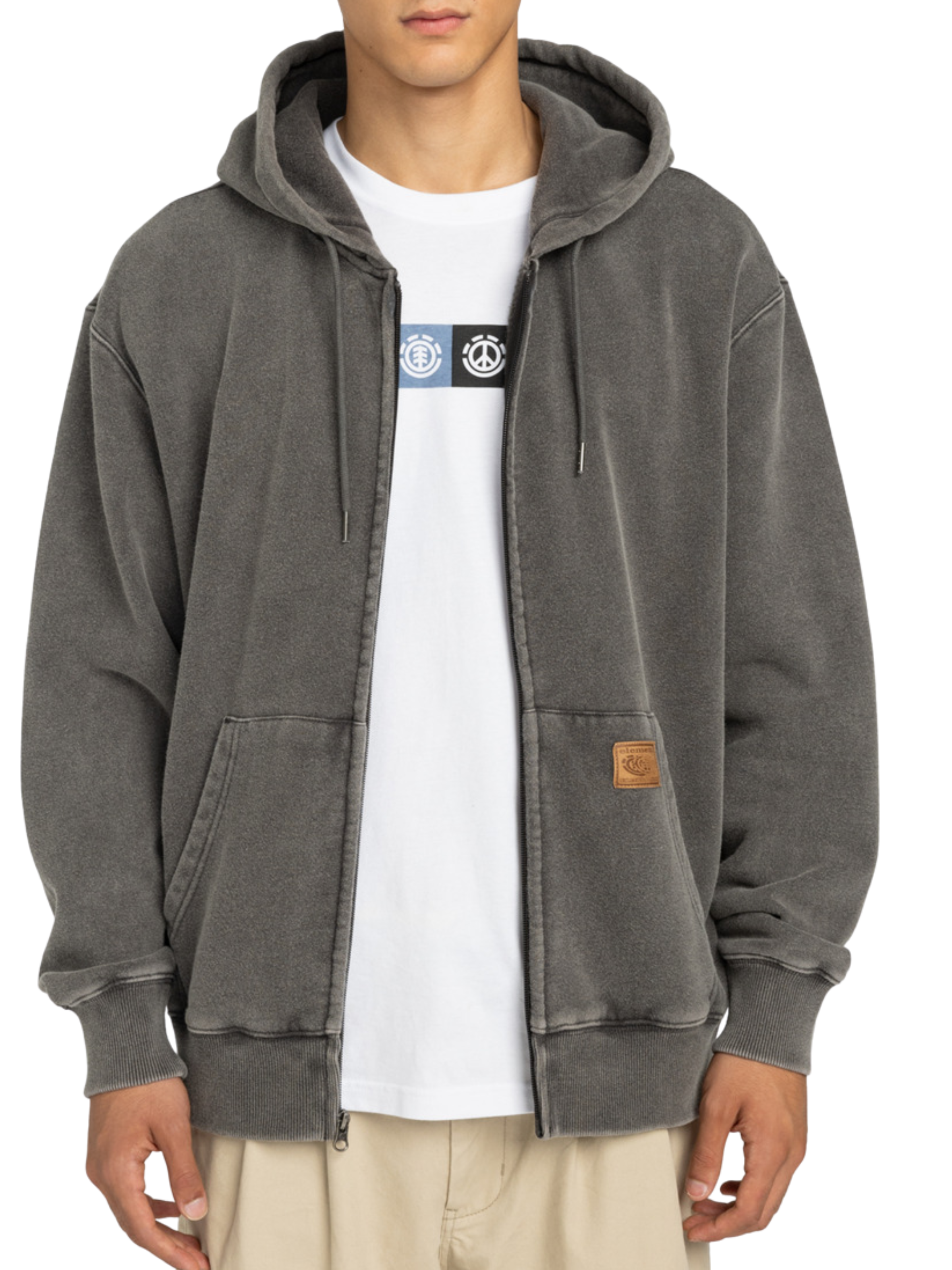 Element Cargo Zip Hoodie | Off Black