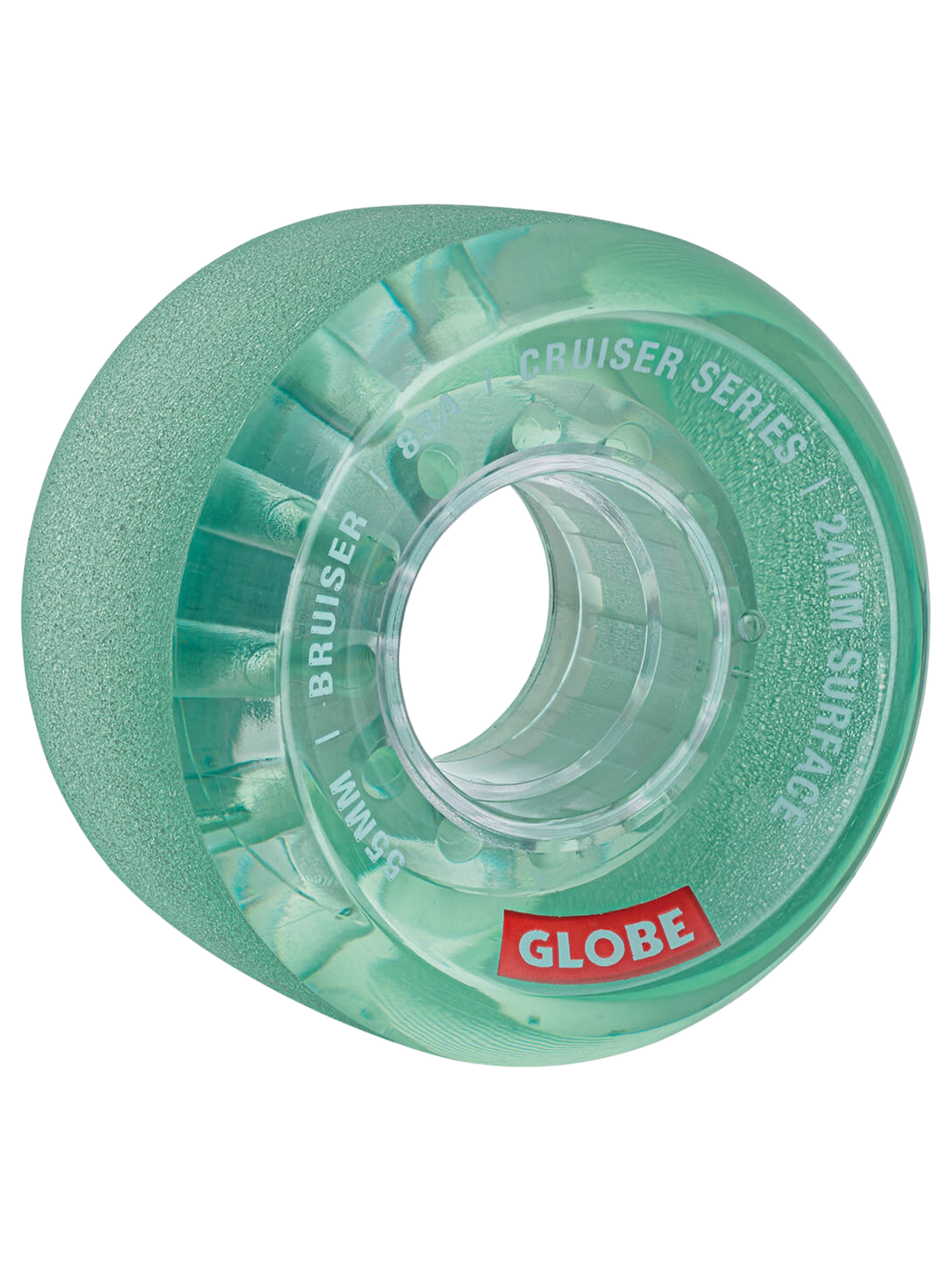 Ruedas Cruiser Globe Bruiser - Clear Aqua - 55mm (83A)