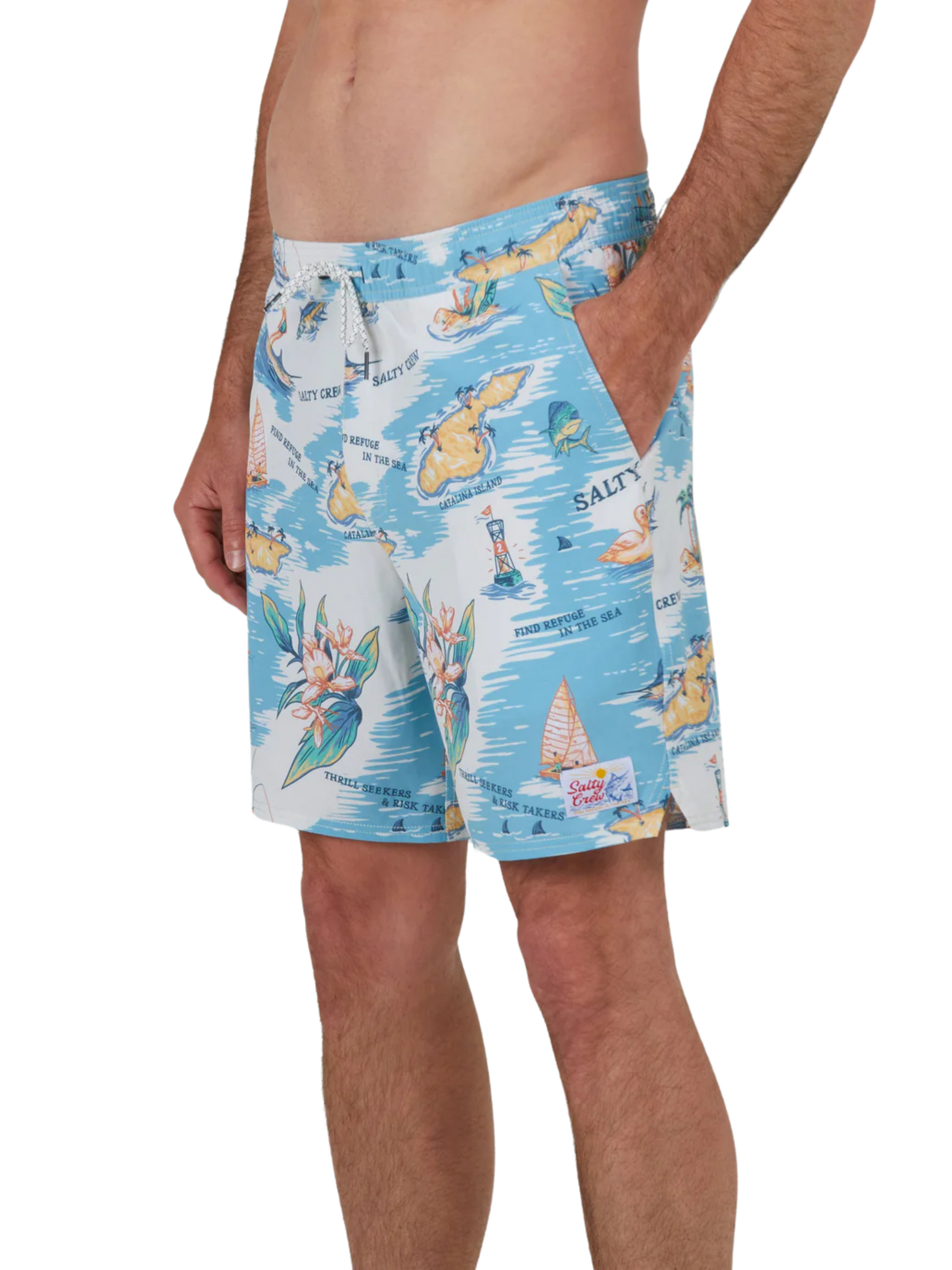Salty Crew Salty Island Elastic Badeanzug Off White