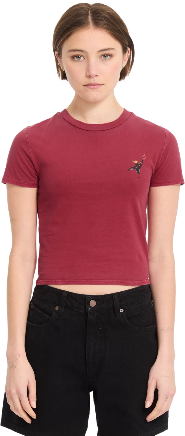 Volcom MOOVE ON camiseta manga corta mujer | Deep Red