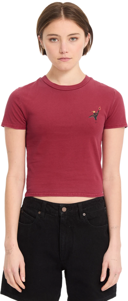 Volcom MOOVE ON camiseta manga corta mujer | Deep Red