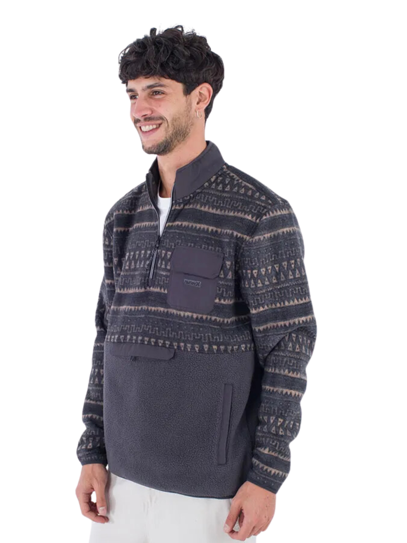 Forro Polar con cremallera 1/4 - Hurley Burrito Sherpa Track - Black | Meistverkaufte Produkte | Neue Produkte | Neueste Produkte | Sammlung_Zalando | Snowboard-Shop | Snowboard-Sweatshirts | surfdevils.com