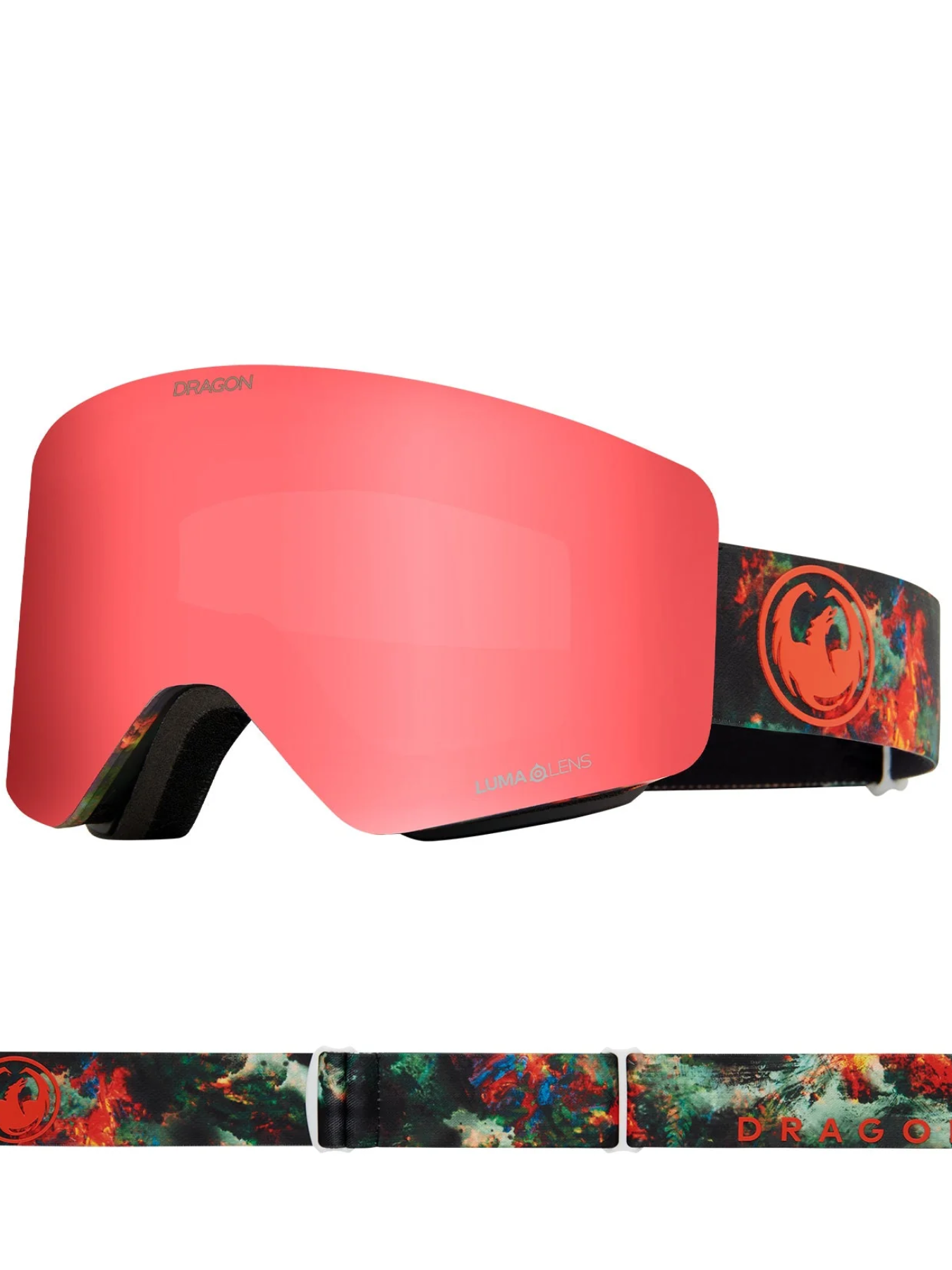 Óculos de neve Dragon R1 OTG - Predator Lumalens Midnight e Lumalens Rose Lens