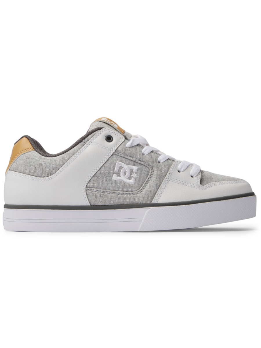 DC Shoes Pure Skate Shoes - Grey/White/Grey