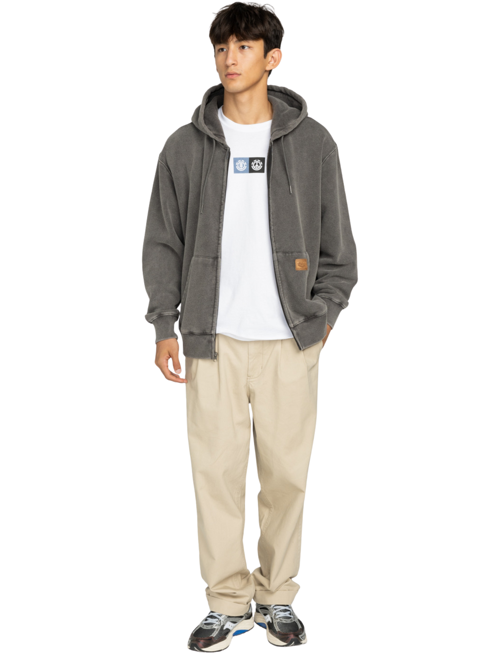 Element Cargo Zip Hoodie | Off Black
