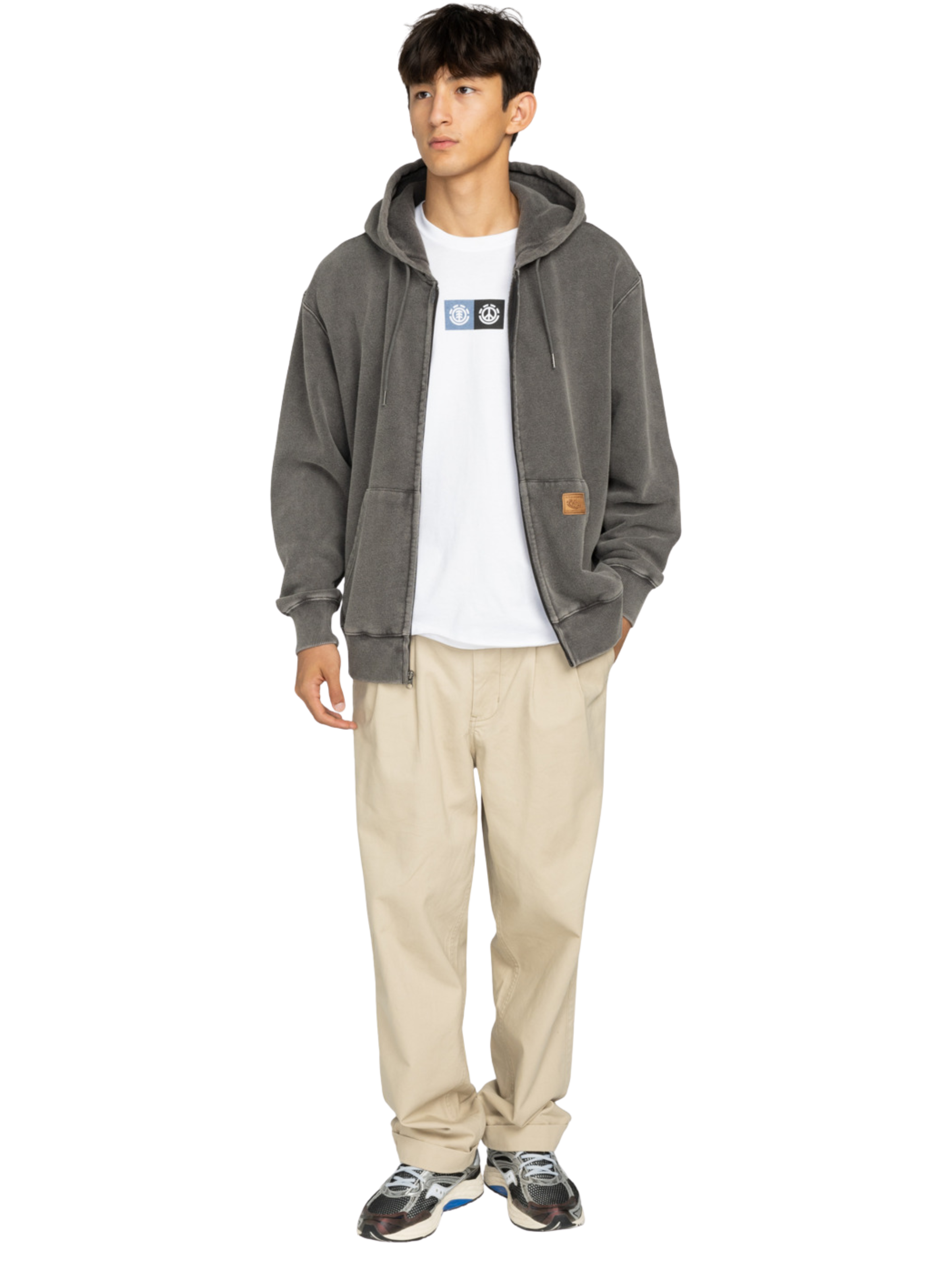 Element Cargo Zip Hoodie | Off Black